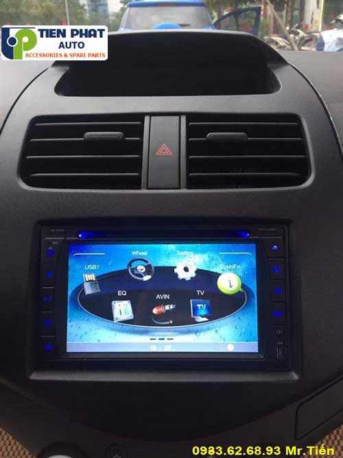 cung cap man hinh dvd chạy android gia re uy tin cho Chevrolet Spack 2014 tai quan Phu Nhuan